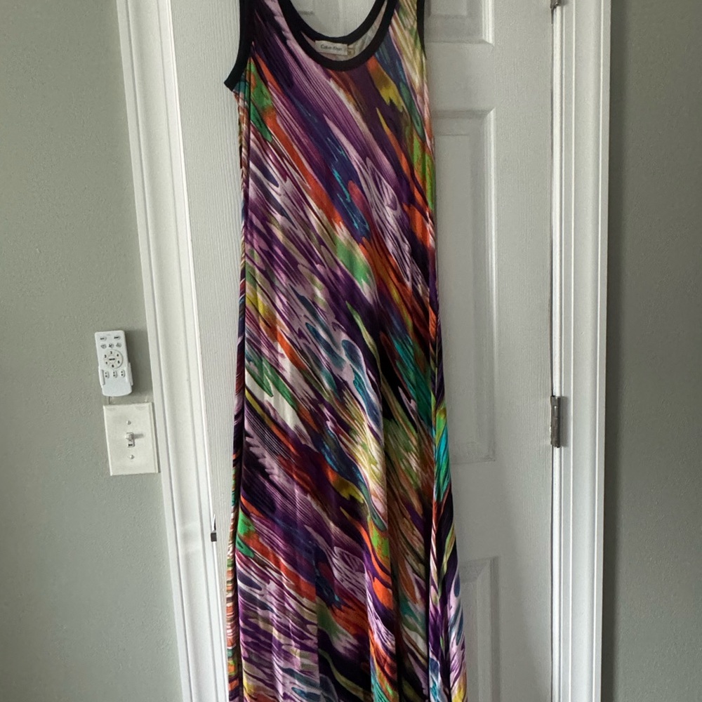 Multicolor Sleeveless Maxi Dress